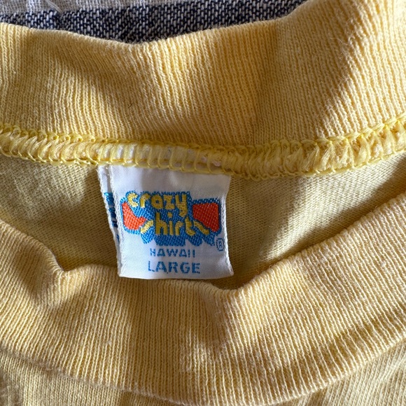 VINTAGE 1970s CRAZY SHIRT HAWAII MY LAY AROUND THE HOUSE AND DO NOTHING SHIRT - Picture 7 of 12